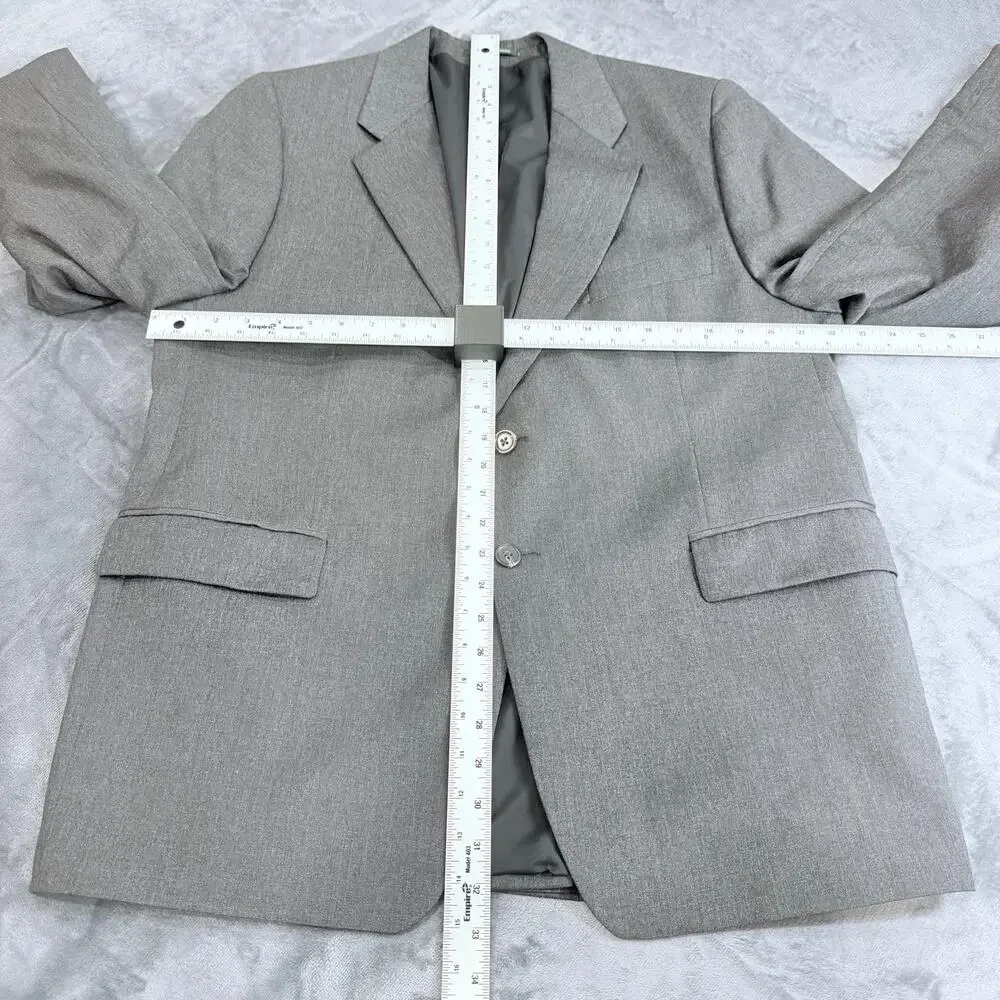 Lauren Ralph Lauren Men's Blazer Jacket Gray Pure New Wool 46S Made in Canada